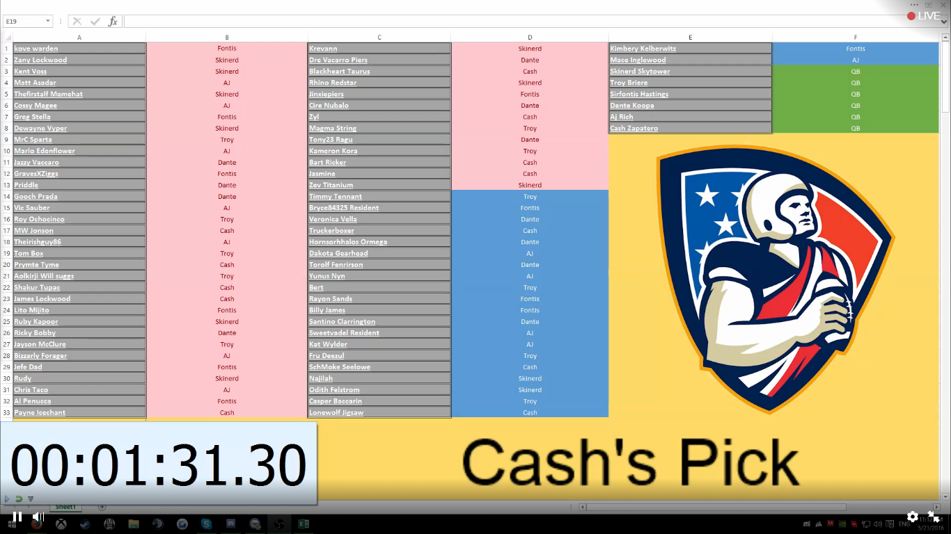 Draft Tournament – May 2016